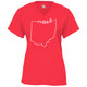 Women's Ohio Core Performance T-Shirt in Hot Coral