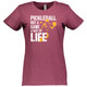 Women's Way of LIFE Cotton T-Shirt in Vintage Burgundy