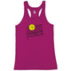 Women's Over The Net Core Performance Racerback Tank in Hot Pink