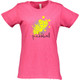 Women's Splatter Cotton T-Shirt in Vintage Hot Pink
