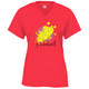 Women's Splatter Core Performance T-Shirt in Hot Coral