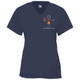 Women's Pickleball Girl Core Performance T-Shirt in Navy