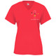 Women's Pickleball Girl Core Performance T-Shirt in Hot Coral