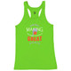 Women's Tennis Court Core Performance Racerback Tank in Lime