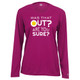 Women's Was That Out Core Performance Long-Sleeve Shirt in Hot Pink