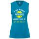 Women's A Day Without Pickleball Core Performance Sleeveless Shirt in Electric Blue