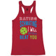 Women's Rating Schmating Core Performance Racerback Tank in Red