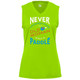 Women's Never Underestimate Core Performance Sleeveless Shirt in Lime