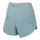 Backside of the AvaLee Petal-Cut Shorts for women. Available in color Dragonfly Blue and in sizes XS-XL