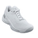 Wilson Women's Rush Pro 4.0 shoe shown in White/White/White - Side View