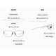 Polarized Shady Rays X Series Eyewear dimensions infographic with front and side views
