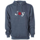 Unisex JOY Hooded Sweatshirt in Navy Heather