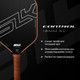 Selkirk SLK Halo XL Midweight Paddle offered in a 16 millimeter thick Control Core option featuring a 5.75 inch long handle and faux leather grip