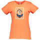 Carpe Dinkem 2.0 Women's Cotton Short Sleeve T-Shirt shown in color Vintage Orange. Available in sizes S-2XL