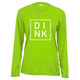 DINK Core Performance Long-Sleeve Shirt shown in color Lime. Women's sizes S-2XL