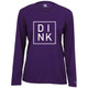 DINK Core Performance Long-Sleeve Shirt shown in color Purple. Women's sizes S-2XL