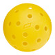 CORE IMPACT Pickleball shown in color option Yellow. Small rhombus logo on one side. 2.91 inch diameter, 25.8 grams