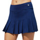 EleVen by Venus Williams pleated mid-rise Flutter Skirt in Admiral Navy. Offered in sizes XS-2XL.