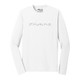 White long sleeve Silver Foil Pickle Unisex Performance Tee by jojo + lo Pickleball. Sizes XS-XL.