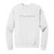 Front view of the white Silver Foil Pickle Crew Neck Unisex Sweatshirt