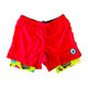 Front view of the Flow Society Shorts shown in Red Grizzly