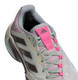adidas Barricade 13 Court Men's Pickleball Shoe shown in Crystal White/Aurora Met/Semi Green Spark - Top View