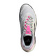 adidas Barricade 13 Court Men's Pickleball Shoe shown in Crystal White/Aurora Met/Semi Green Spark - Top View