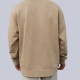 Heritage Pickle-ball Groovy Crew Neck Sweatshirt in Sandstone - Back View