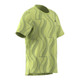 Angled view of Men's adidas Club Graphic Tee in the color Pulse Lime/Preloved Green.