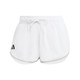 Angled front view of Women's adidas Club shorts in the color White.