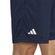 Close up of adidas H. Rdy 7" Knit Shorts logo.