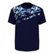 Front view of the Men's Original Penguin Performance Camo Print Tee in the color Black Iris.