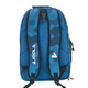 Back view of the JOOLA Vision II Deluxe Backpack in the color Blue.