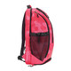Side view of the JOOLA Vision II Deluxe Backpack in the color Pink. Featuring the convenient water bottle pocket.