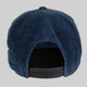 Back view of Heritage Pickle-ball Rectangle Patch Vintage Corduroy Hat in Navy Blue.