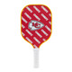View of the Kansas City Chiefs pickleball paddle by Parrot Paddles