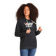 VIBE Pickleball Black Hoodie worn by Model - front view