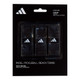 3 pack of adidas Overgrips shown in Black.