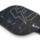 Overhead angled view of the Electrum Pro Stealth Series Edgeless Carbon Fiber Pickleball Paddle