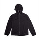Front view of the Men's erne The Manhattan Full Zip Jacket in the color Jet Black.