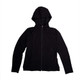 Front view of the Women's erne The Inwood Full Zip Hooded Jacket in the color Jet Black.