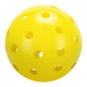 Detailed view of a single JOOLA Heleus Pickleball, in high-visibility yellow.