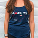 Detail Dallas State Outline Sport Racer Tank - Women's - Navy