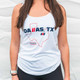 Detail Dallas State Outline Sport Racer Tank - Women's - White