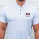 White USA Nationals Drop Tail Henley Shirt - Men's
