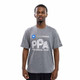 Front view of the Men's PPA FILA Pickleball Scallop Hem Crew T-Shirt in the color Grey Heather.