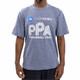 Front close-up view of the Men's PPA FILA Pickleball Scallop Hem Crew T-Shirt in the color