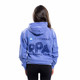Back view of the Unisex PPA Tour Hooded Sweatshirt in Flo Blue.