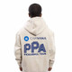 Back view of the Unisex PPA Mainstreet Hooded Sweatshirt in the color Ivory.