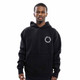 Front view of the Unisex PPA Mainstreet Hooded Sweatshirt in the color Black.